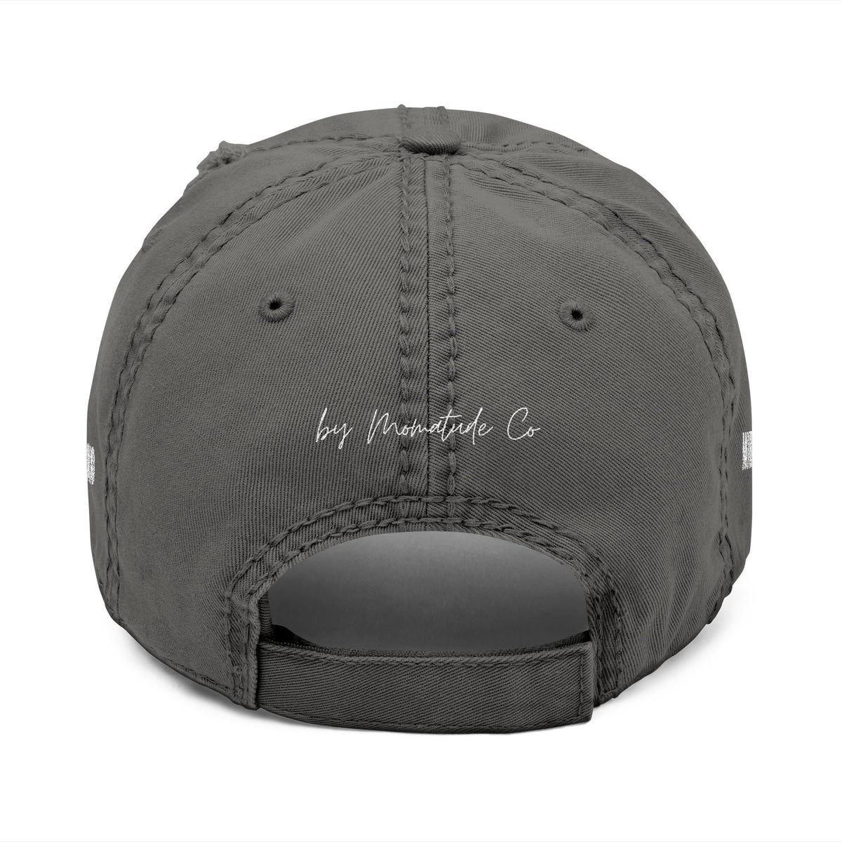 Distressed Embroidered Mom Hat — Monogram "M" Vintage Washed Cap