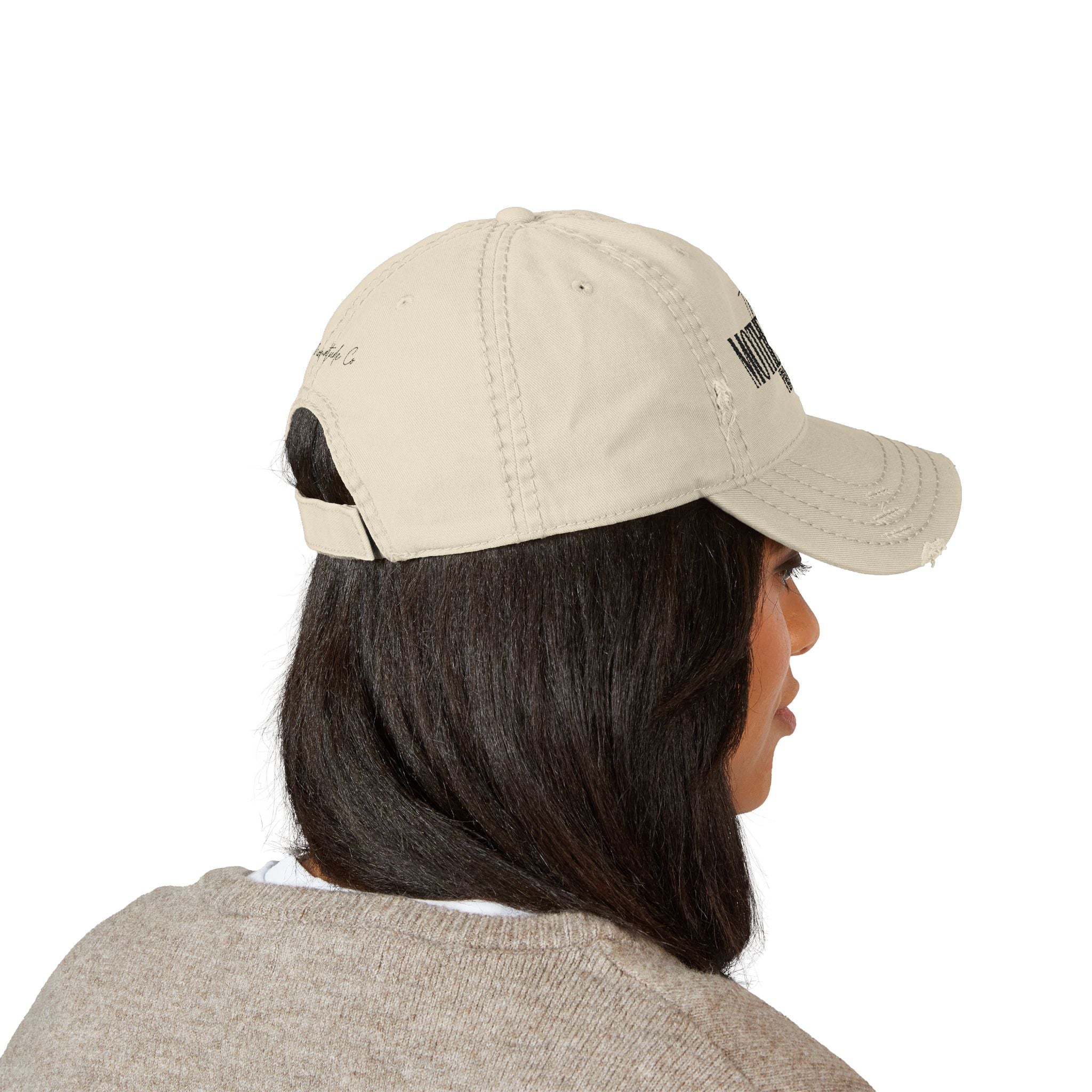 Distressed Embroidered 'The Motherhood Project' Dad Hat