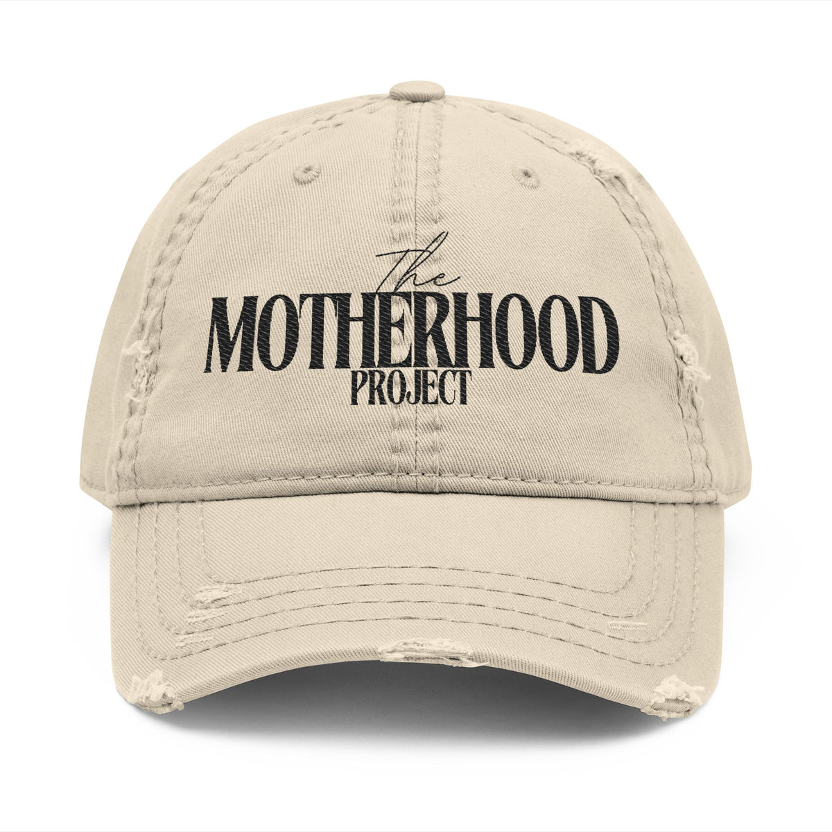 Distressed Embroidered 'The Motherhood Project' Dad Hat