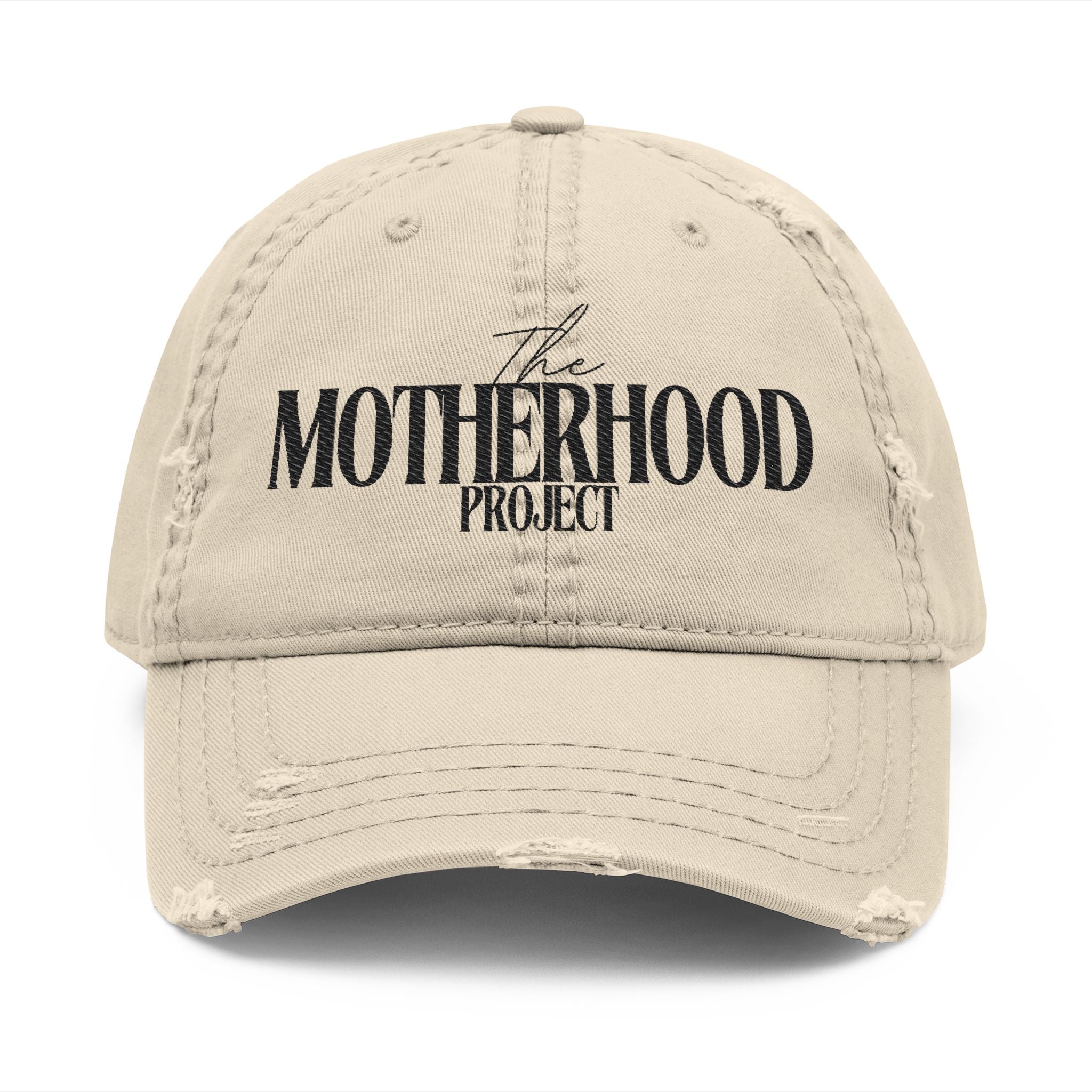 Distressed Embroidered 'The Motherhood Project' Dad Hat