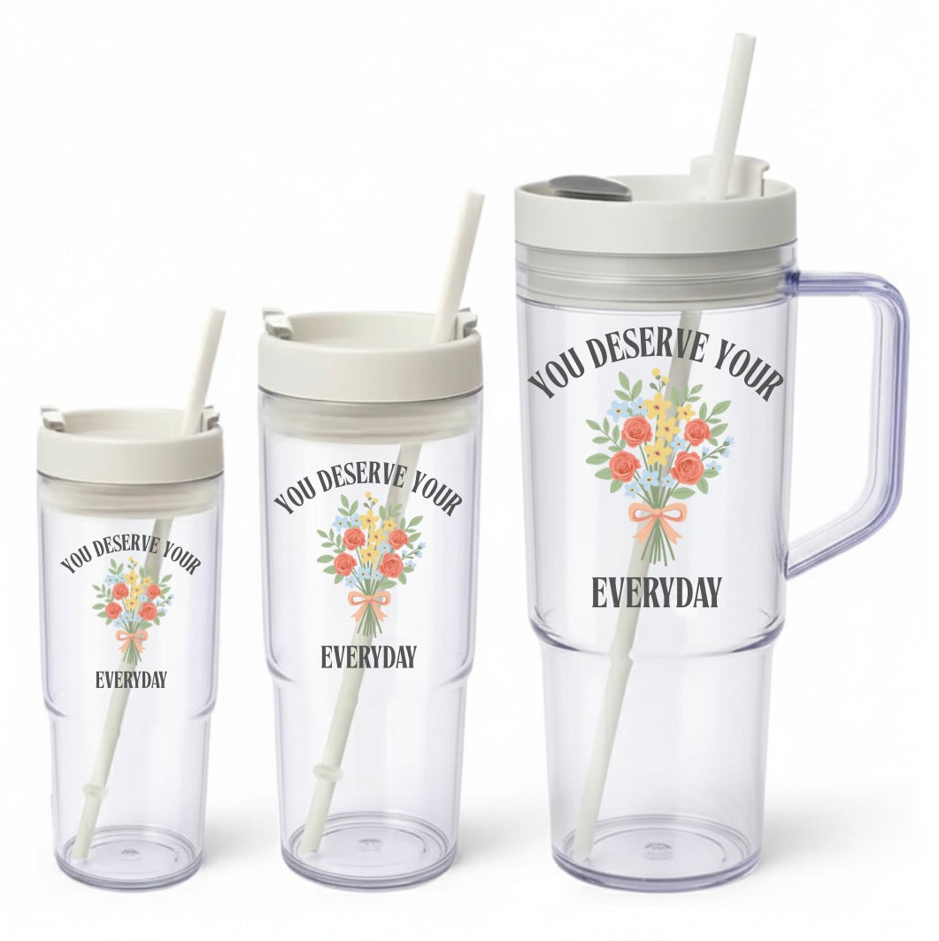 Motherhood Floral Tumbler