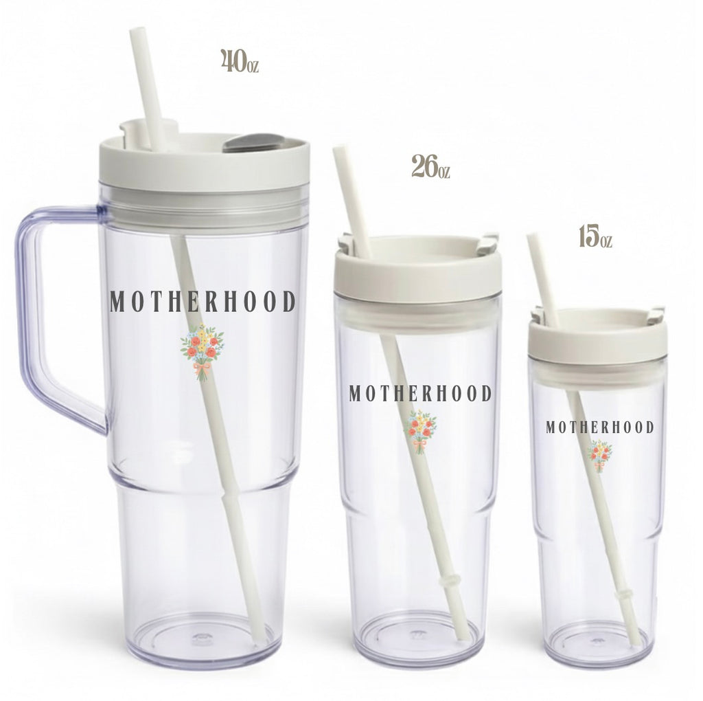 Motherhood Floral Tumbler