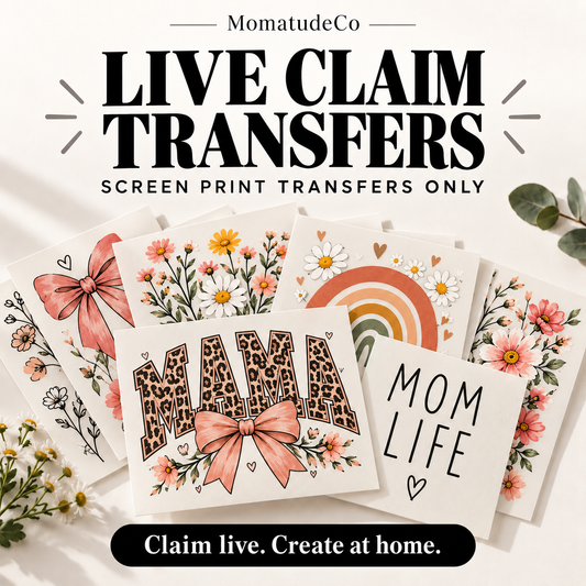 Live Claim Screen Print Transfers